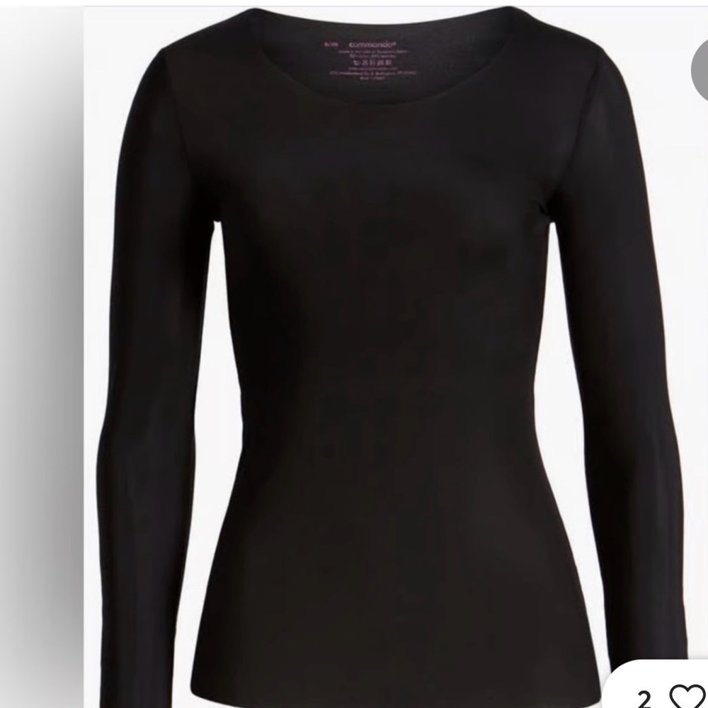 Commando Black Long Sleeve Scoop Neck Top - Picture 2 of 5